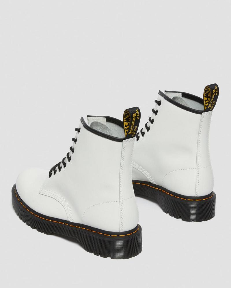 Botas Plataforma Dr Martens 1460 Bex Smooth Cuero Hombre Blancos | MX 25FDN